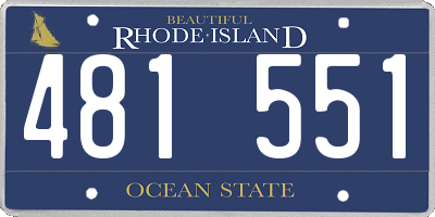 RI license plate 481551