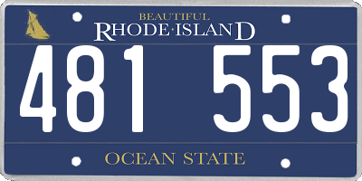 RI license plate 481553