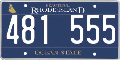 RI license plate 481555