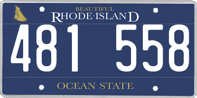RI license plate 481558