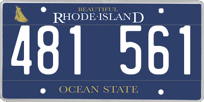 RI license plate 481561
