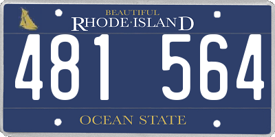 RI license plate 481564