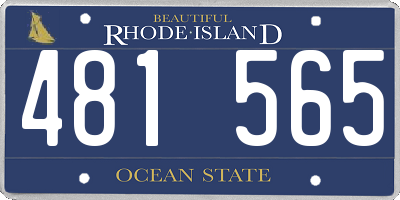 RI license plate 481565