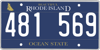 RI license plate 481569
