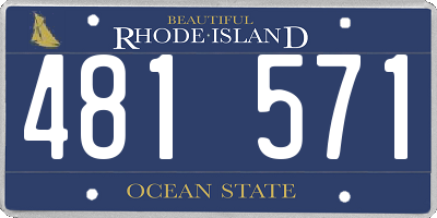 RI license plate 481571
