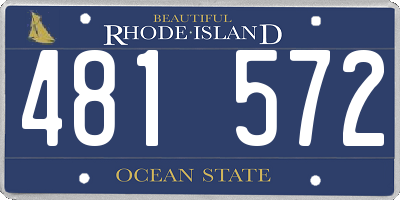 RI license plate 481572