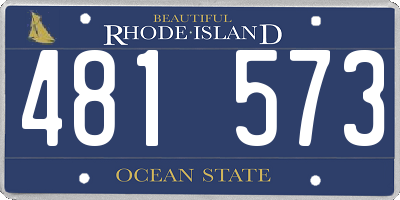 RI license plate 481573