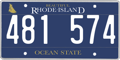 RI license plate 481574