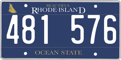 RI license plate 481576