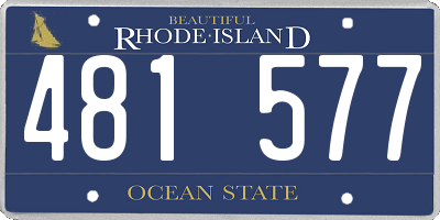 RI license plate 481577