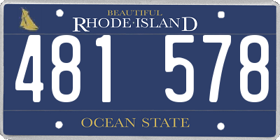 RI license plate 481578