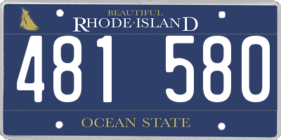 RI license plate 481580