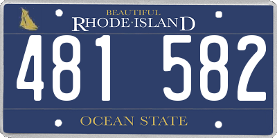 RI license plate 481582