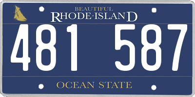 RI license plate 481587