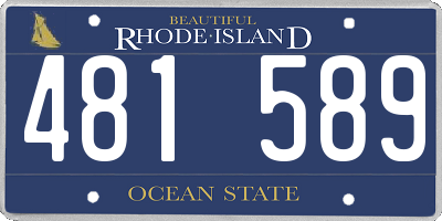 RI license plate 481589