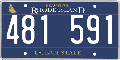 RI license plate 481591