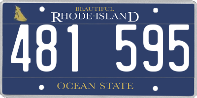 RI license plate 481595