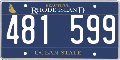 RI license plate 481599