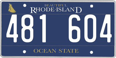 RI license plate 481604