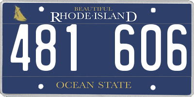 RI license plate 481606