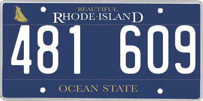 RI license plate 481609