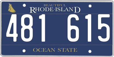 RI license plate 481615