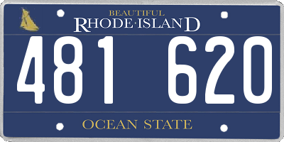 RI license plate 481620