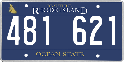 RI license plate 481621