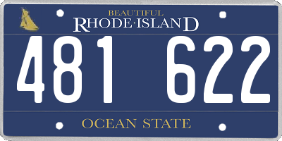 RI license plate 481622