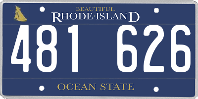 RI license plate 481626
