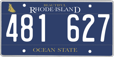 RI license plate 481627