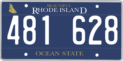 RI license plate 481628