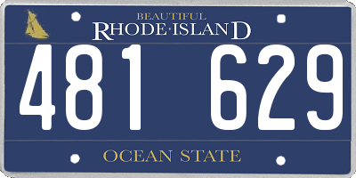 RI license plate 481629