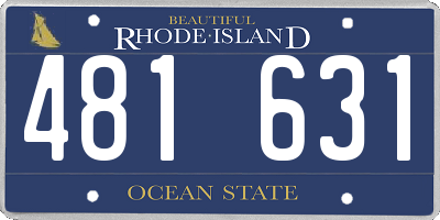 RI license plate 481631