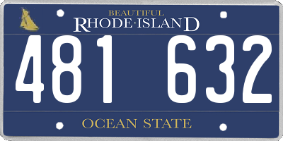 RI license plate 481632