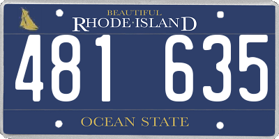 RI license plate 481635