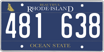 RI license plate 481638