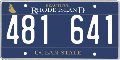 RI license plate 481641