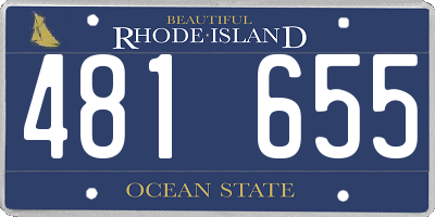 RI license plate 481655