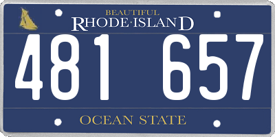 RI license plate 481657