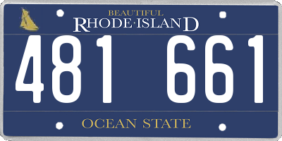 RI license plate 481661