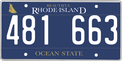 RI license plate 481663