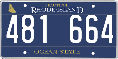 RI license plate 481664