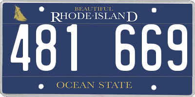 RI license plate 481669