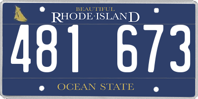 RI license plate 481673