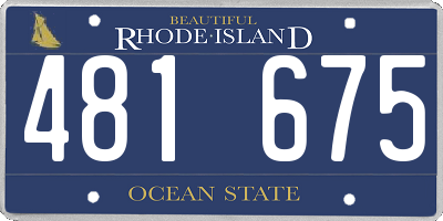 RI license plate 481675