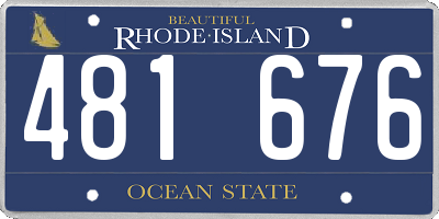 RI license plate 481676