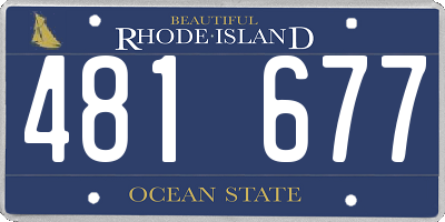 RI license plate 481677