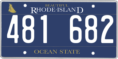 RI license plate 481682