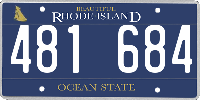 RI license plate 481684